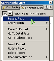 Add the Repeat Region Server Behavior